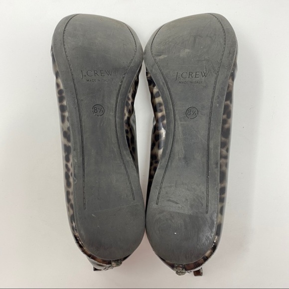 J Crew Animal Print Leopard Flats Size 8.5 - Picture 7 of 8